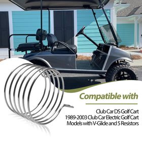 Generic Club Car DS resistor side profile showing 1989–2003 compatibility.