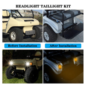 Generic Club Car DS LED taillights rear view enhance signaling and safety on curves.