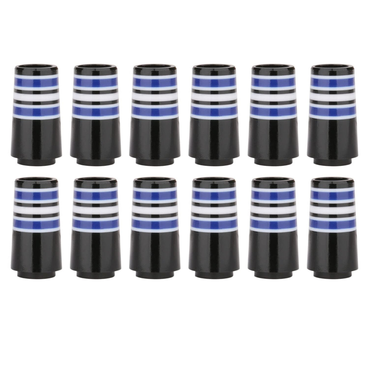 Generic custom tip golf ferrule with blue ring for tapered iron compatibility