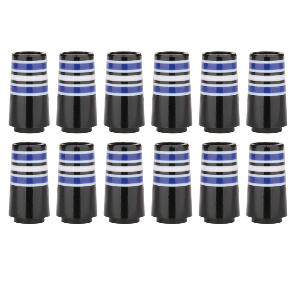 Generic custom tip golf ferrule with blue ring for tapered iron compatibility