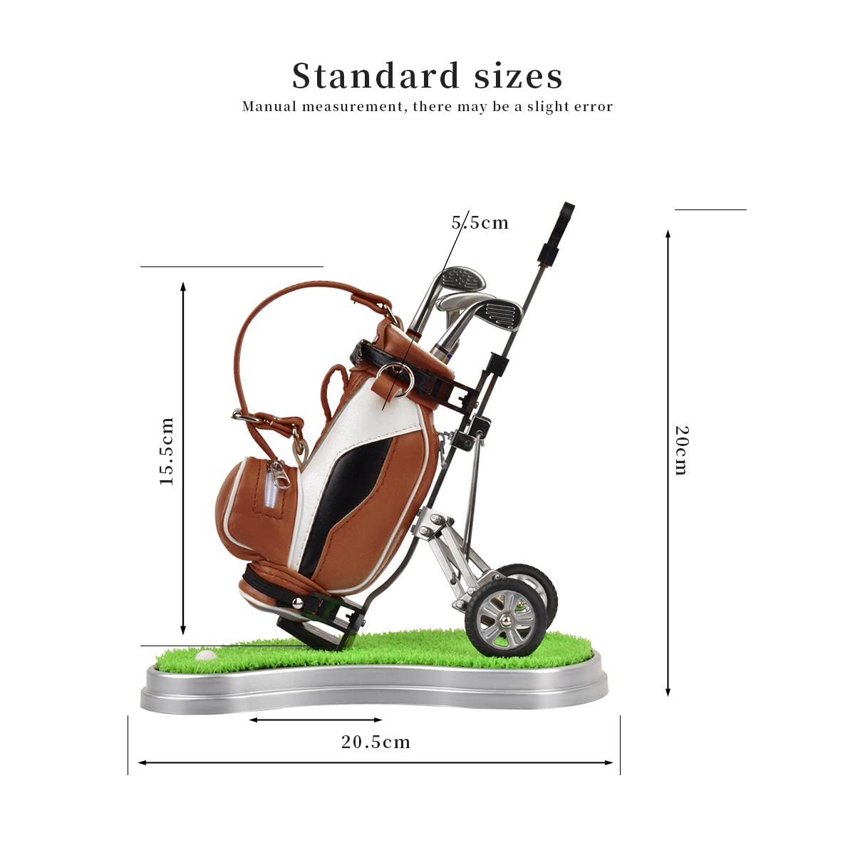 Generic desk-decor-with-golf-pen-holder enhances workspace with sport-inspired style.
