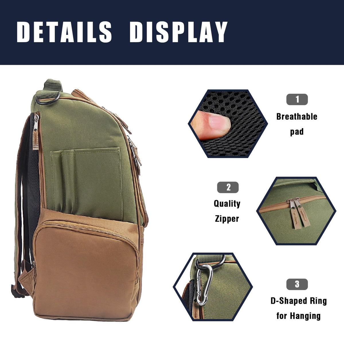 Generic Disc Golf Bag made of durable 600D polyester for longevity