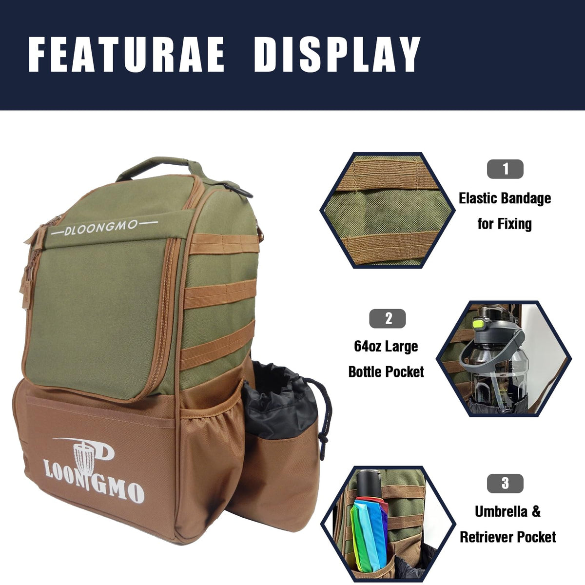 Generic Disc Golf Bag featuring a padded back panel for breathability