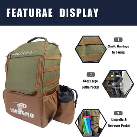 Generic Disc Golf Bag featuring a padded back panel for breathability