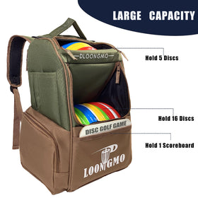 Generic Disc Golf Bag displaying multiple pockets for essentials