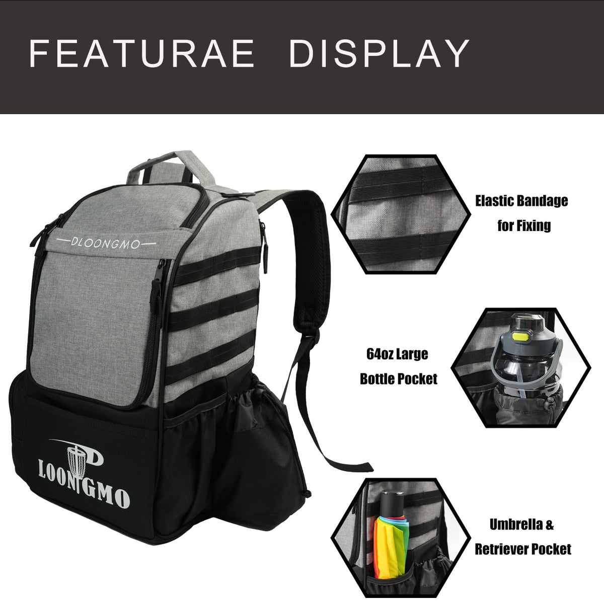 Generic bag with multiple pockets for organized gear and accessories.