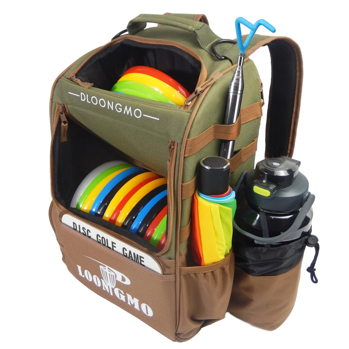 Generic Disc Golf Bag with upright stand for easy loading on the course