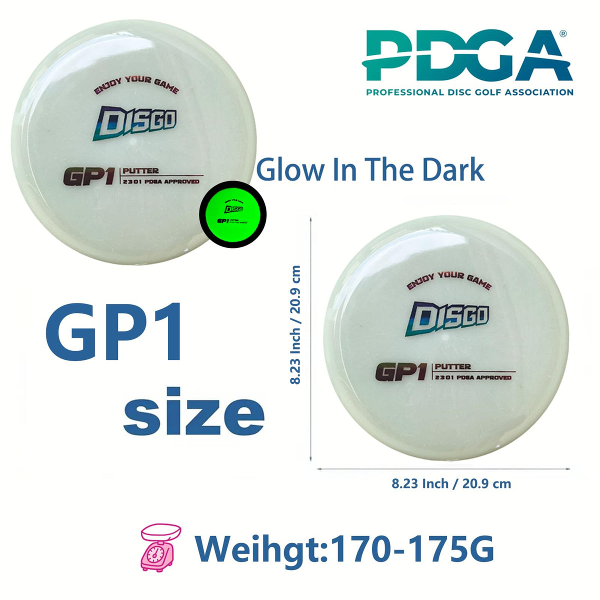 Generic DISGO glow disc set packaging for easy transport