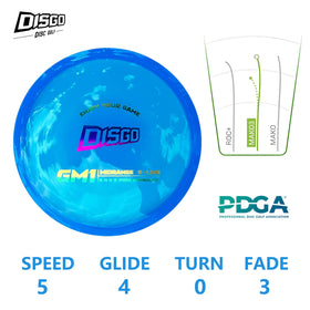 Generic DISGO three-disc set front view for tournament-grade discs