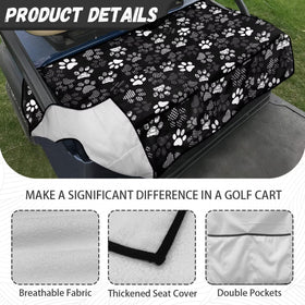 Generic Dog Paws thickened soft polyester-spandex seat cover