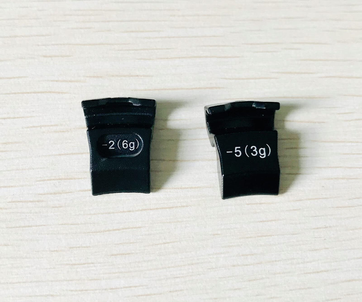 Generic Dree ambidextrous screw pack with black finish for quick weight adjustments.