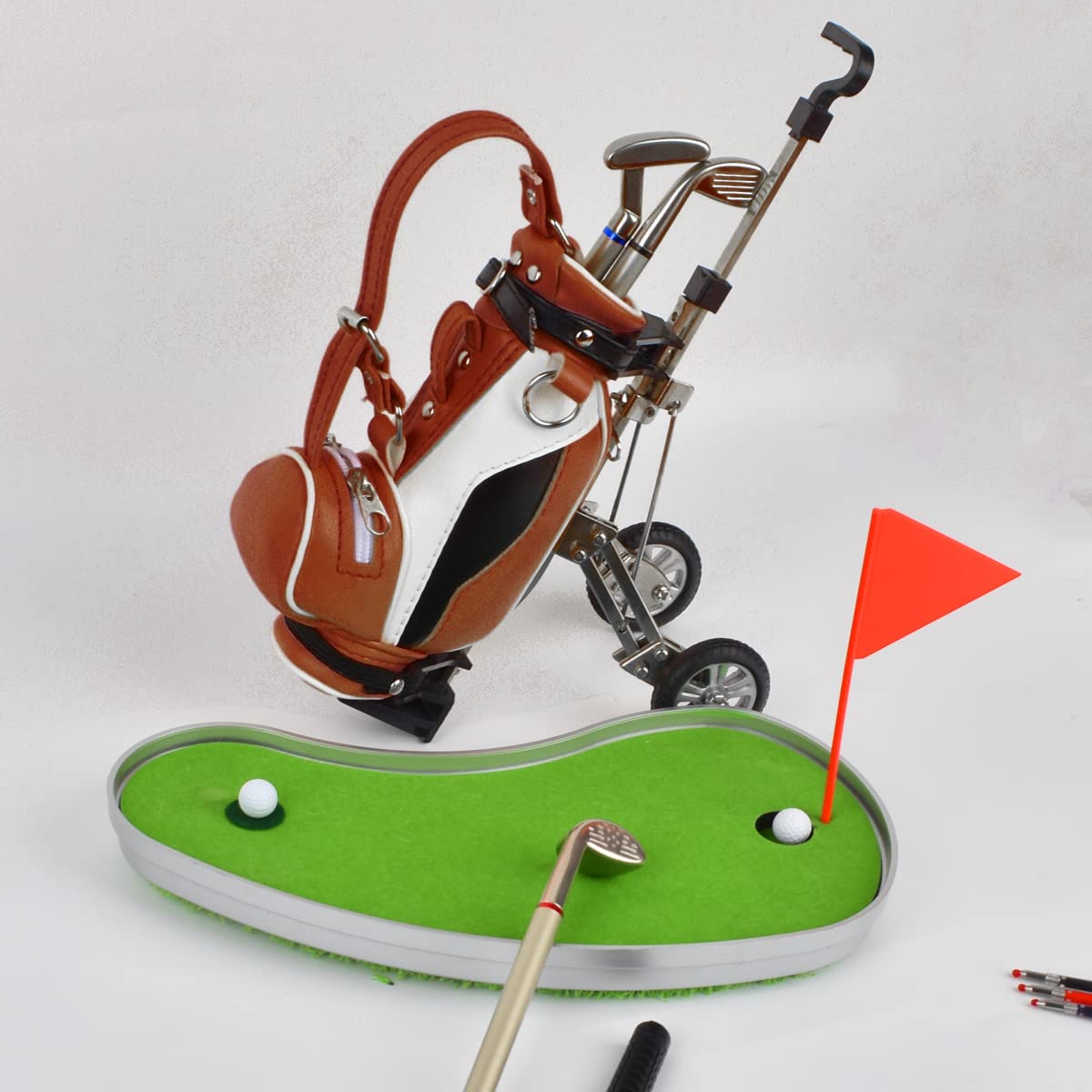 Generic Dual-Purpose Golf Pen Holder base adds a stylish, golf-themed desk accent.