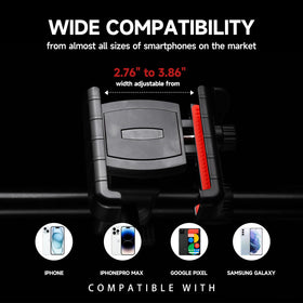 Generic Easy Golf Cart Phone Holder tool-free installation demonstrated with ball connector.