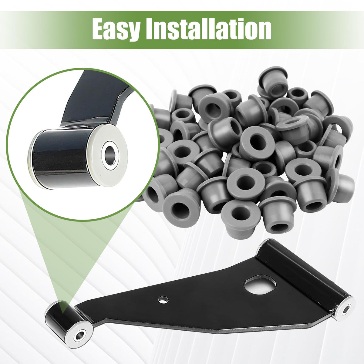 Simple installation helps reduce noise and understeer on rough terrain.