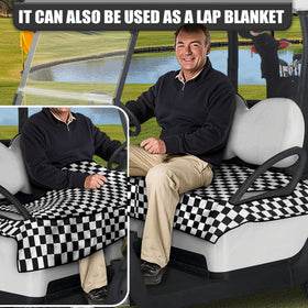 Generic seat cover with elastic straps for quick, secure installation.