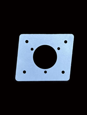 Generic EZGO charger plate adapter close-up shows rugged aluminum construction for lithium conversions