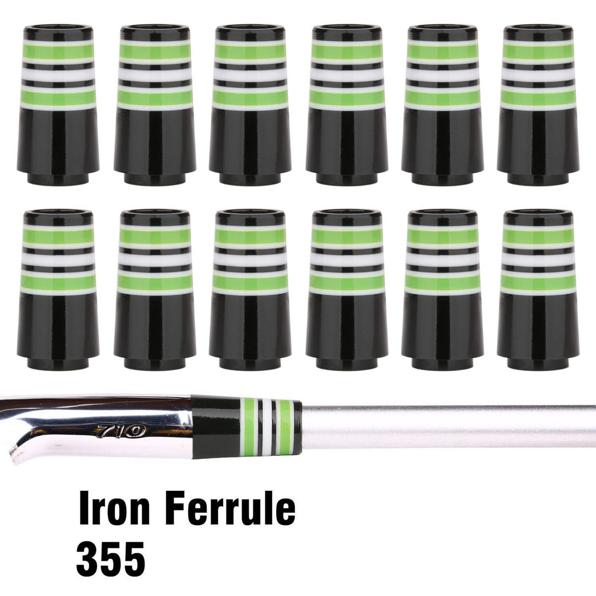 Generic ferrules color rings gray and orange close-up for visibility.