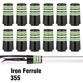 Generic ferrules color rings gray and orange close-up for visibility.