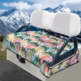Generic Funny Palm Trees seat cover front view for cozy, warm golf cart seating