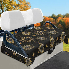 Generic Golden Winter seat cover demonstrates easy buckle installation.