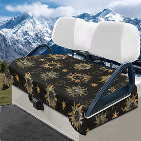 Generic Golden Winter seat cover highlights insulation for cold golf-cart rides.