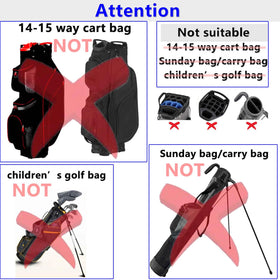 Generic golf bag cover 1680D nylon fabric emphasizes waterproof protection.
