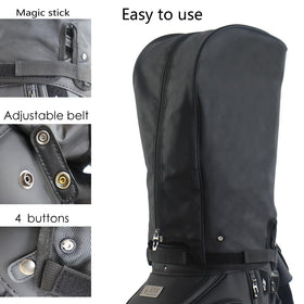Generic golf bag cover adjustable strap with magic-stud fastener for secure hold.