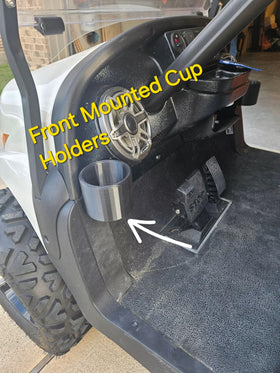 Generic cup holders shown with side-mount installation for convenient access.