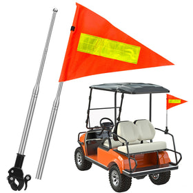 Generic Golf Cart Flag Pole extended showing high visibility on courses