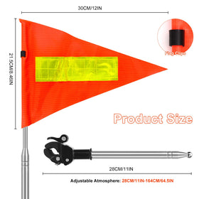 Generic Golf Cart Flag Pole retracted for compact storage