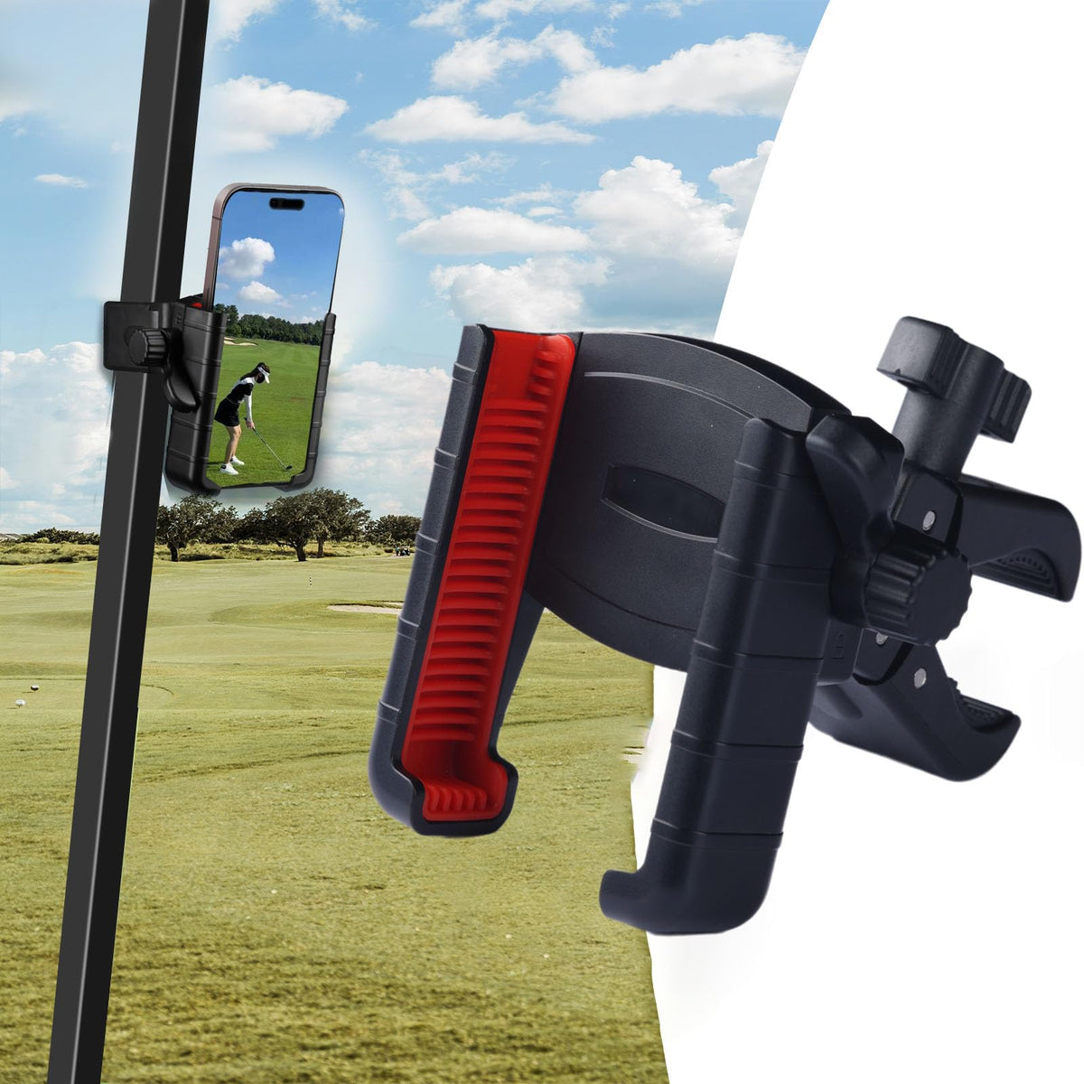 Generic golf cart phone holder secure clip on dashboard for GPS