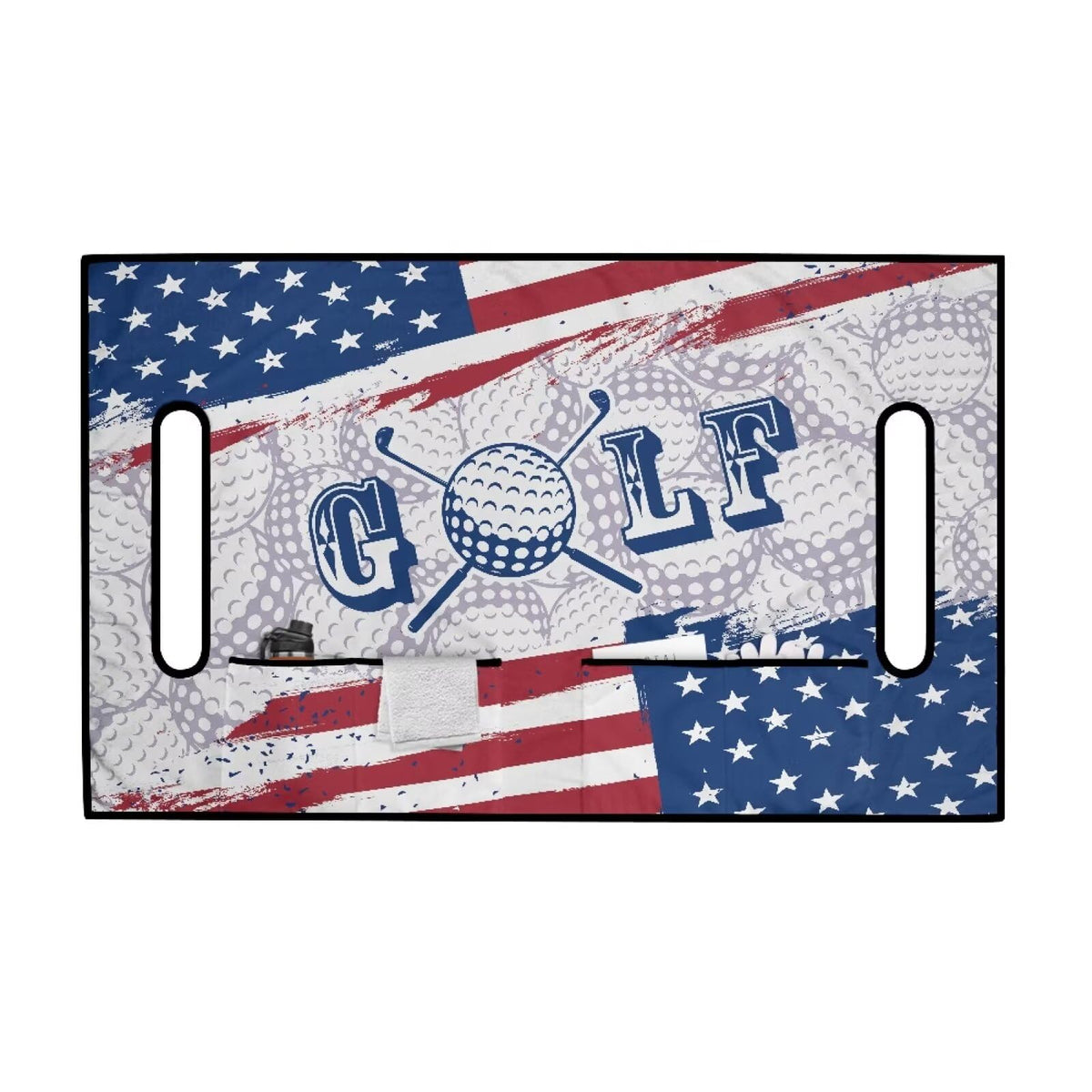 Generic Golf Cart Seat Blanket front pockets keep towels and phones organized