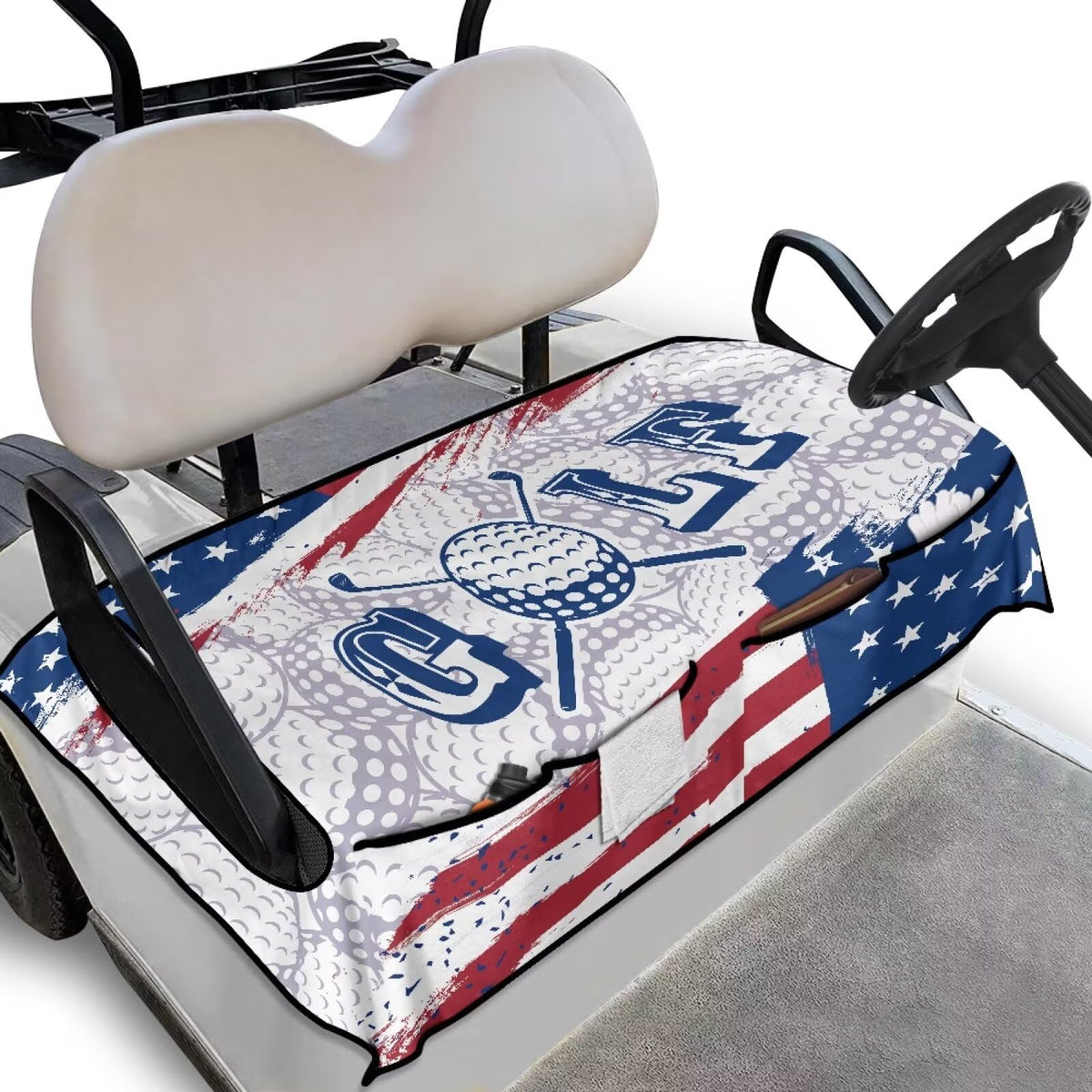 Generic Golf Cart Seat Blanket overview showing universal fit and plush comfort