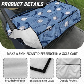 Generic Golf Cart Seat Cover Blanket breathable polyester-spandex blend keeps seating comfortable