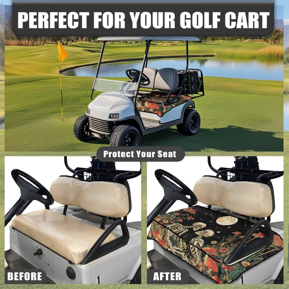 Generic golf cart seat cover is durable and tear-resistant