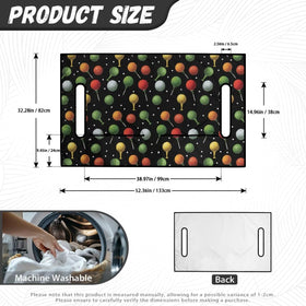 Generic seat cover is easy to install and machine washable.