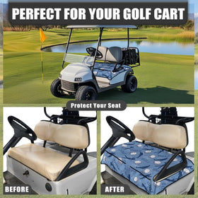 Generic Golf Cart Seat Cover Blanket full-coverage fit on a rugged cart ride