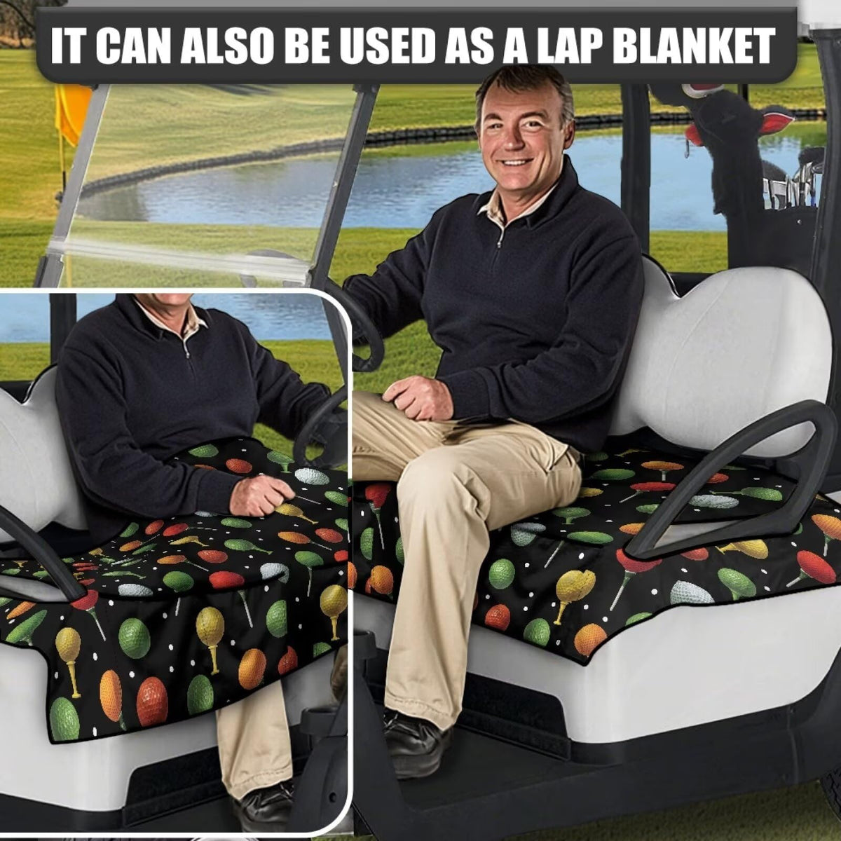 Generic seat cover made of polyester and spandex for soft, breathable comfort.