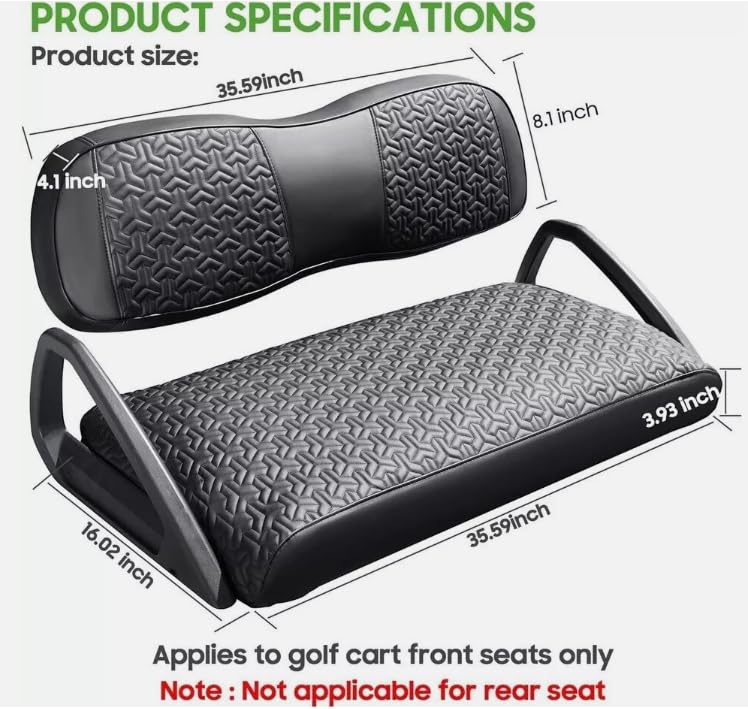 Generic Golf Cart Seat Cover Precedent Arrow pattern shields upholstery from sun fading.