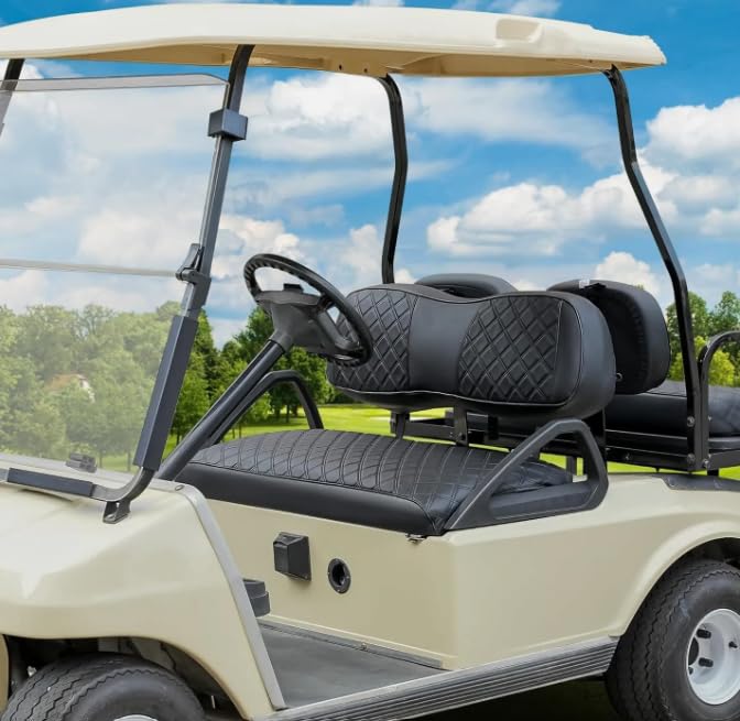 Generic Golf Cart Seat Cover Precedent Diamond pattern protects seats from wear.