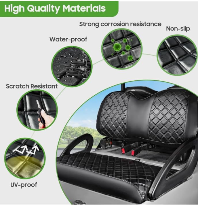 Generic Golf Cart Seat Cover underside drain feature drains moisture quickly.