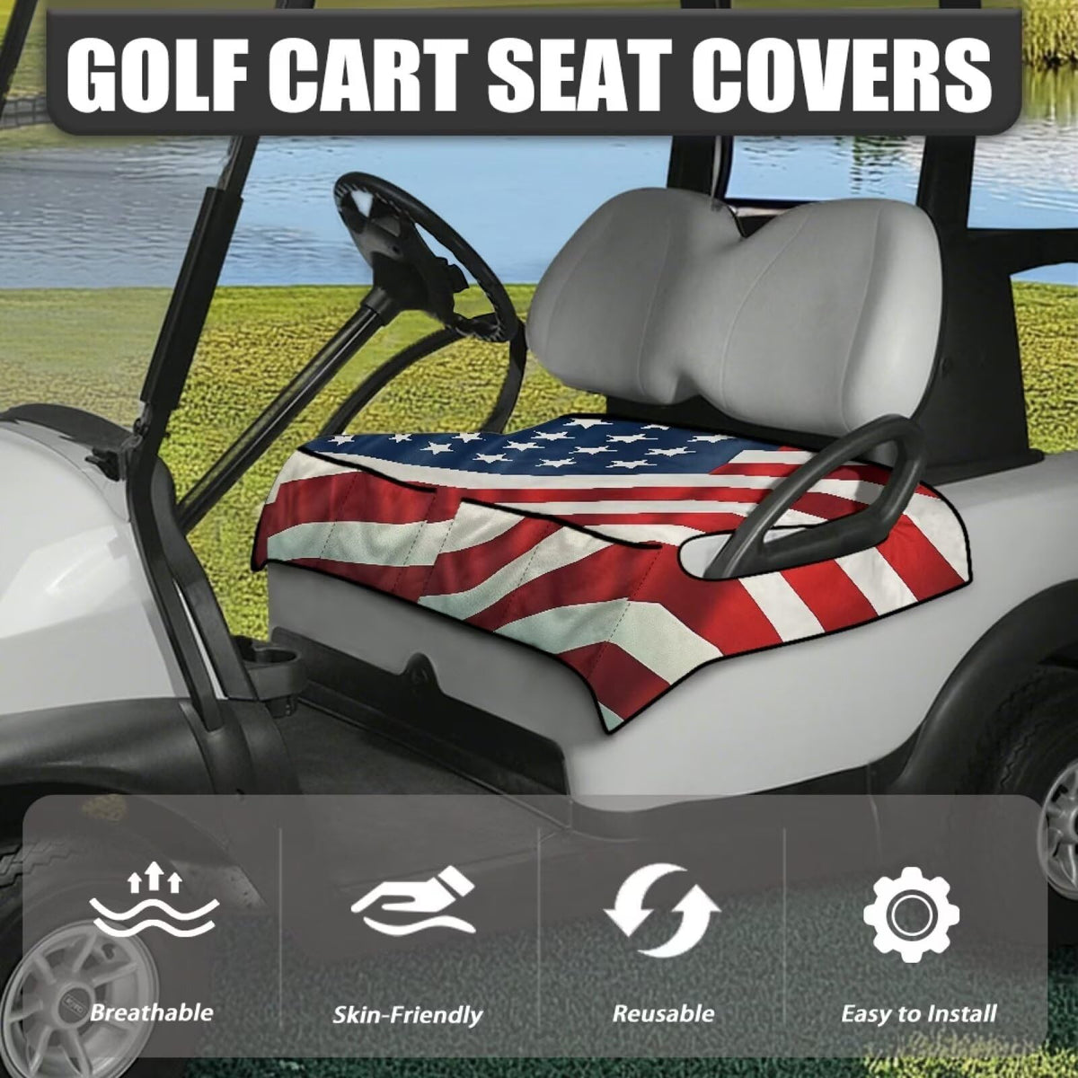 Generic Golf Cart Seat Covers universal fit for back seats across many carts.