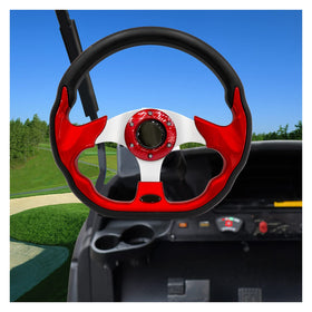 Generic golf cart steering wheel for EZGO RXV with durable carbon fiber grip