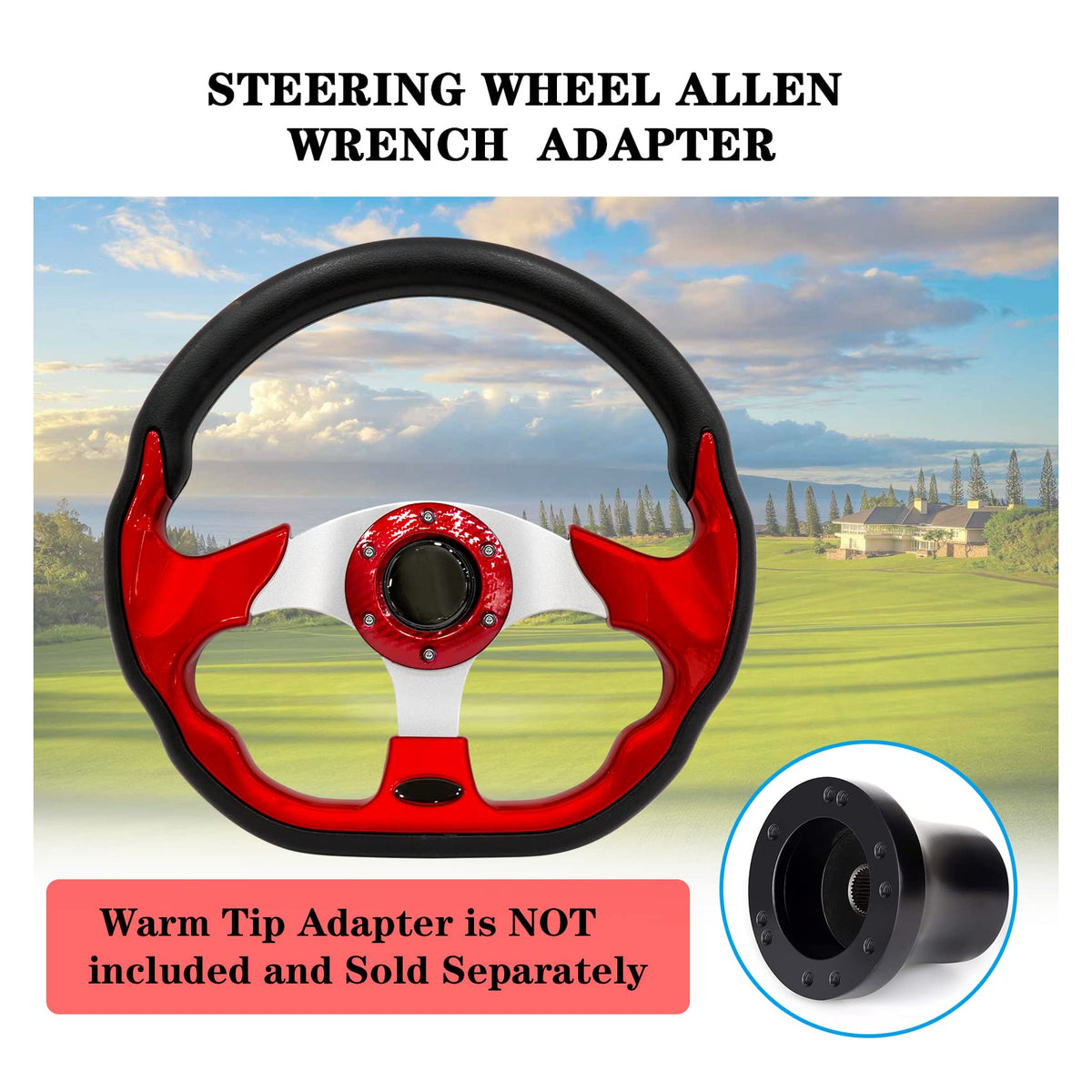 Generic golf cart steering wheel for Yamaha models enhances driving feel