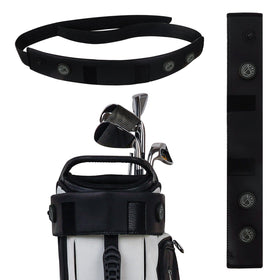 Generic Golf Cart Strap Sleeve with magnets protects bags on the course.