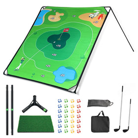 Generic Golf Chipping Game Set portable practice mat for easy backyard sessions