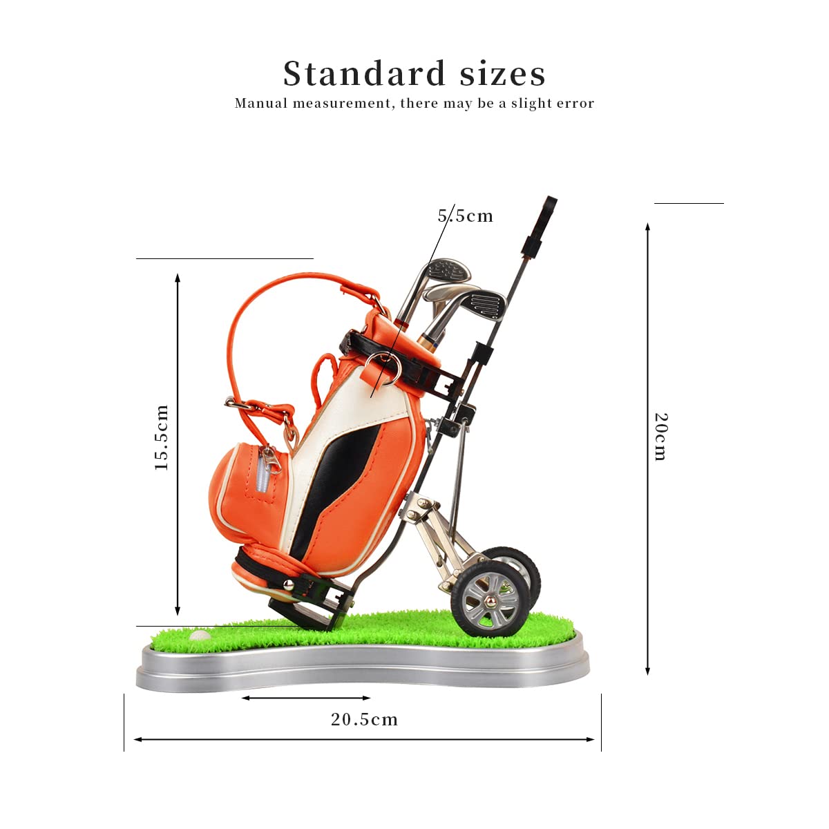 Generic golf desk decor doubles as a playful office accessory.