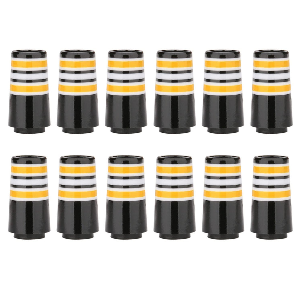 Generic golf ferrules with orange ring for secure taper-tip fit.