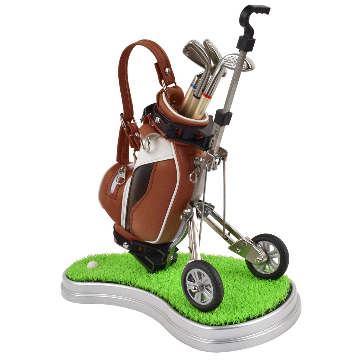 Generic golf-flag-topper captures cake decoration plus desk decor for celebrations.