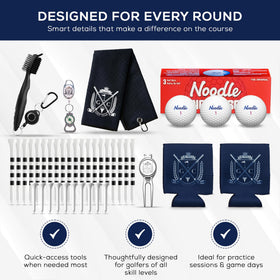 Generic Golf Gift Kit retractable brush cleans grooves on the go.